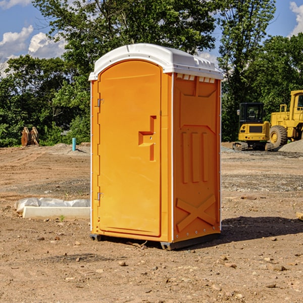 how often are the portable restrooms cleaned and serviced during a rental period in North Johns